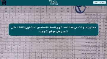 «هتجيبها وإنت في مكانك» نتائج الصف السادس الابتدائي 2025 المثنى تصدر على موقع نتائجنا